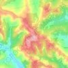 Mappa topografica Castel Rocchero, altitudine, rilievo