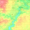 Mappa topografica Otisco Township, altitudine, rilievo