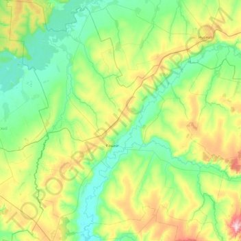 Mappa topografica Кошкинский район, altitudine, rilievo