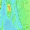 Mappa topografica Notre Dame Island, altitudine, rilievo