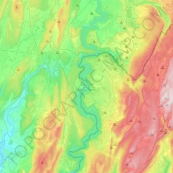 Mappa topografica Lac de Vouglans, altitudine, rilievo