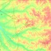 Mappa topografica Weakley County, altitudine, rilievo