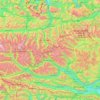 Mappa topografica Hohe Tauern, altitudine, rilievo