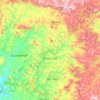 Mappa topografica Guaxupé, altitudine, rilievo