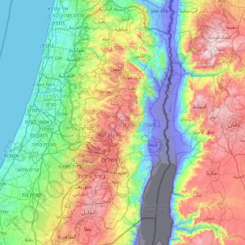 Mappa topografica Italia, altitudine, rilievo