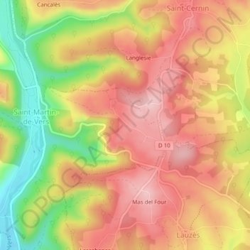Mappa topografica 46360, altitudine, rilievo