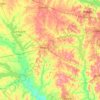 Mappa topografica Henderson County, altitudine, rilievo
