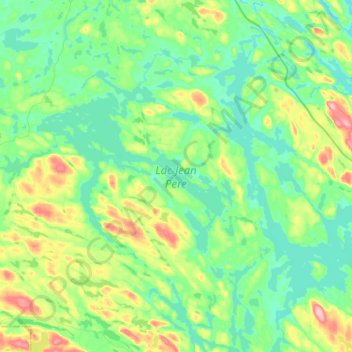 Mappa topografica Lac Jean Pere, altitudine, rilievo