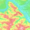 Mappa topografica Лисичанская городская община, altitudine, rilievo