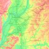 Mappa topografica Jefferson County, altitudine, rilievo