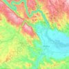 Mappa topografica Bezirk Eferding, altitudine, rilievo