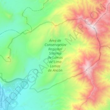Mappa topografica Área de Conservación Regional Sistema de Lomas de Lima Lomas de Ancón, altitudine, rilievo