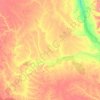 Mappa topografica Верхневилюйский улус, altitudine, rilievo