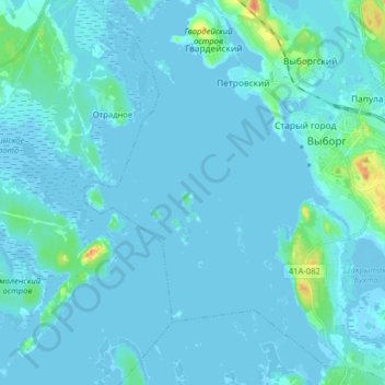 Mappa topografica Центральный микрорайон, altitudine, rilievo