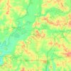 Mappa topografica Gibson County, altitudine, rilievo