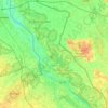 Mappa topografica Bergen, altitudine, rilievo