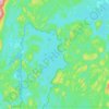 Mappa topografica Lady Evelyn Lake, altitudine, rilievo