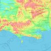 Mappa topografica Dorset, altitudine, rilievo