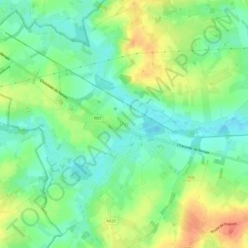 Mappa topografica Oseke, altitudine, rilievo