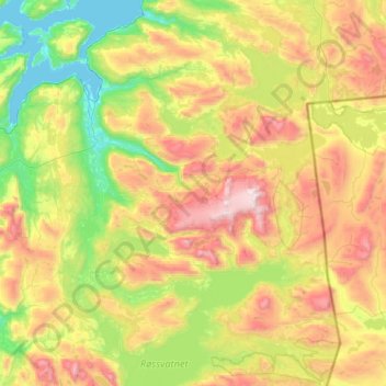 Mappa topografica Hemnes, altitudine, rilievo