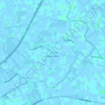 Mappa topografica Booitshoeke, altitudine, rilievo