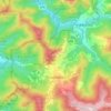 Mappa topografica Crocefieschi, altitudine, rilievo