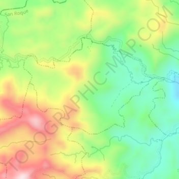 Mappa topografica La Floresta, altitudine, rilievo