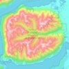 Mappa topografica Península de Magallanes, altitudine, rilievo