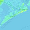 Mappa topografica Absecon Island, altitudine, rilievo
