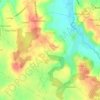 Mappa topografica Polignac, altitudine, rilievo