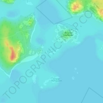 Mappa topografica Куркиёкское сельское поселение, altitudine, rilievo