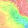 Mappa topografica Iraq, altitudine, rilievo