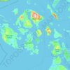 Mappa topografica Padilla Bay National Estuarine Research Reserve, altitudine, rilievo