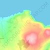 Mappa topografica delete, altitudine, rilievo