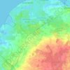 Mappa topografica Rostocker Heide, altitudine, rilievo