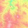 Mappa topografica Slope County, altitudine, rilievo