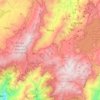 Mappa topografica Pesca, altitudine, rilievo