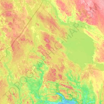Mappa topografica Кааламское сельское поселение, altitudine, rilievo