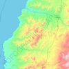 Mappa topografica Freirina, altitudine, rilievo