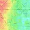 Mappa topografica Kildeer, altitudine, rilievo