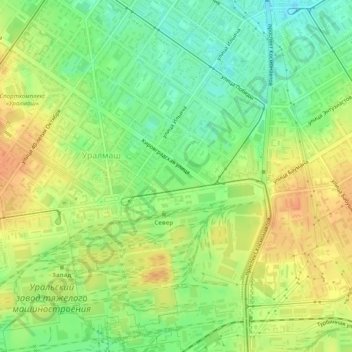 Mappa topografica Летний парк, altitudine, rilievo