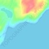 Mappa topografica Belle Aways Cove, altitudine, rilievo