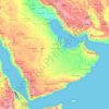 Mappa topografica Penisola araba, altitudine, rilievo