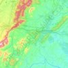 Mappa topografica Albemarle County, altitudine, rilievo