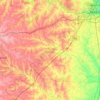 Mappa topografica Dinwiddie County, altitudine, rilievo