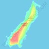 Mappa topografica Middleton Island, altitudine, rilievo