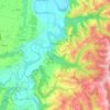 Mappa topografica Clavesana, altitudine, rilievo