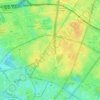 Mappa topografica Berlin, altitudine, rilievo