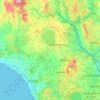 Mappa topografica Viterbo, altitudine, rilievo
