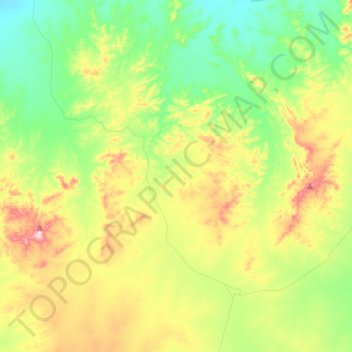 Mappa topografica Weekeroo, altitudine, rilievo